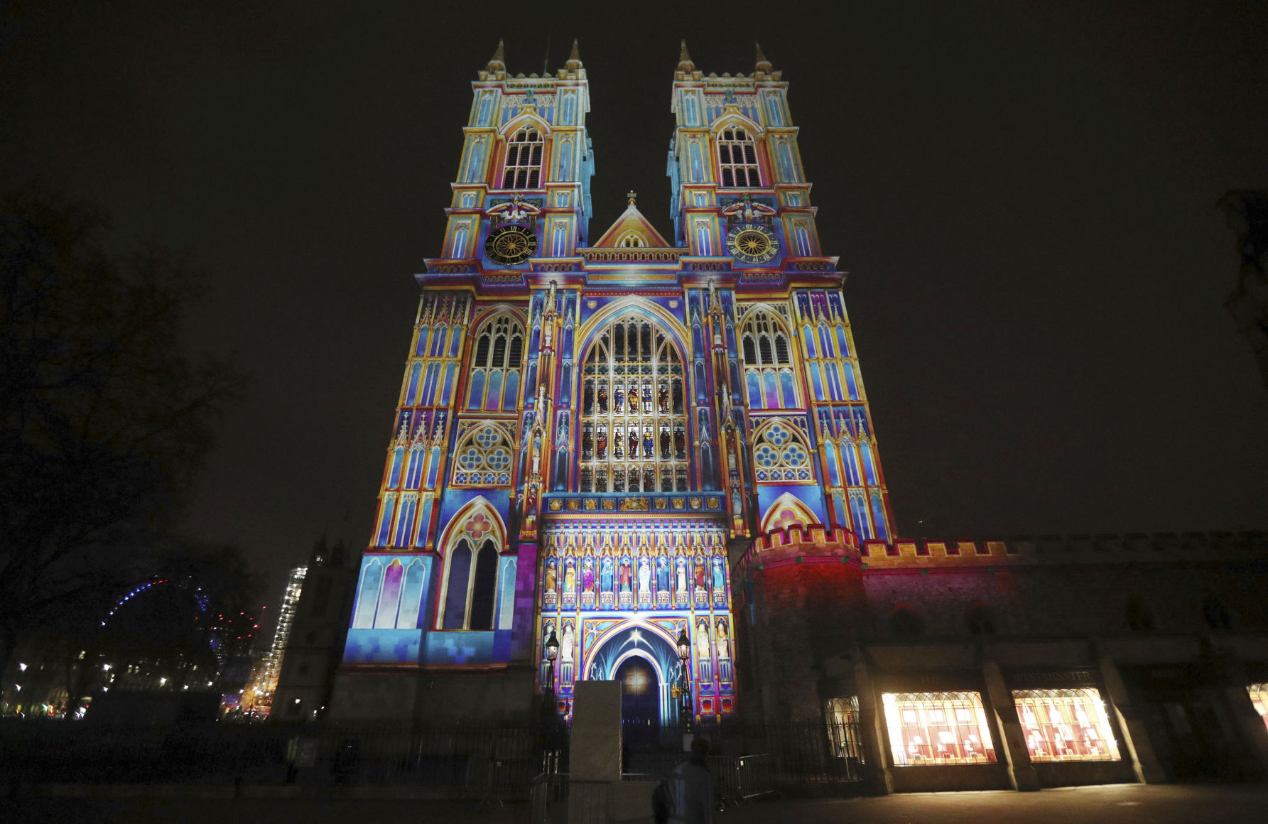 Westminster Abbey illuminated